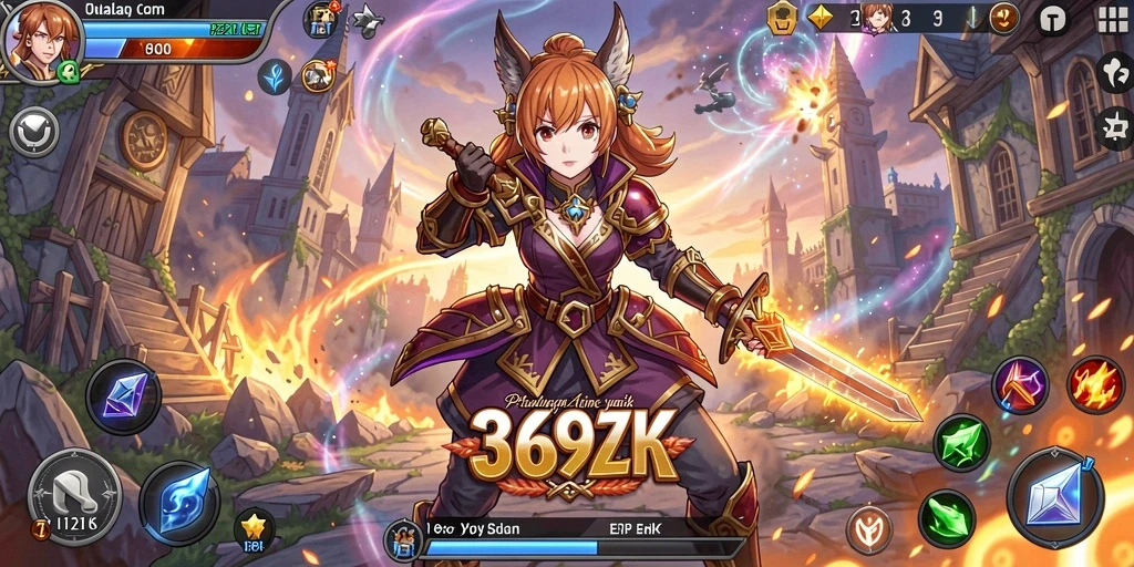 Tampilan gameplay menakjubkan dari 369ZK yang penuh warna.