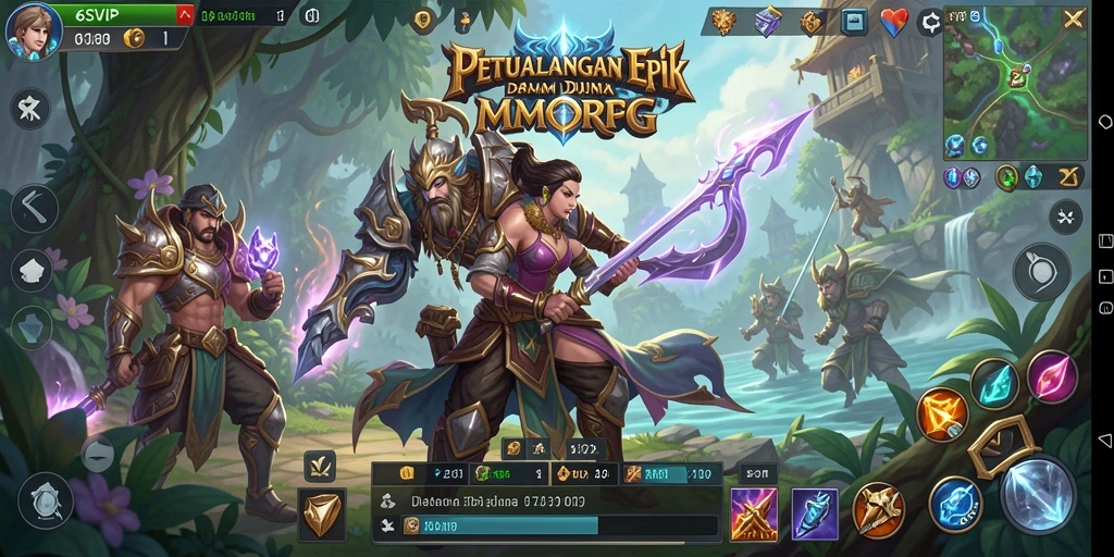Tangkapan layar utama 6SVIP menampilkan aksi seru dalam petualangan MMORPG.