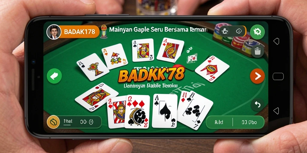 Screenshot gameplay <strong>BADAK178</strong> menampilkan suasana seru bermain gaple.