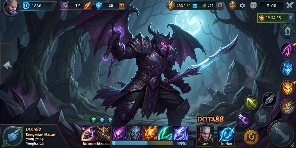 Gambaran gameplay DOTA88 yang menakutkan dan menegangkan.