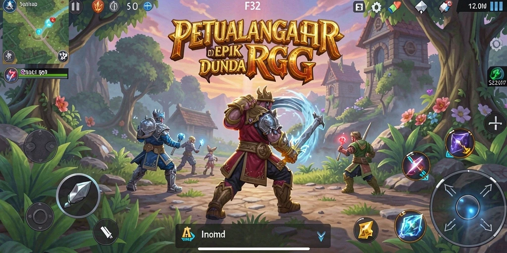 Tampilan gameplay RPG F32 yang mendebarkan dan interaktif.