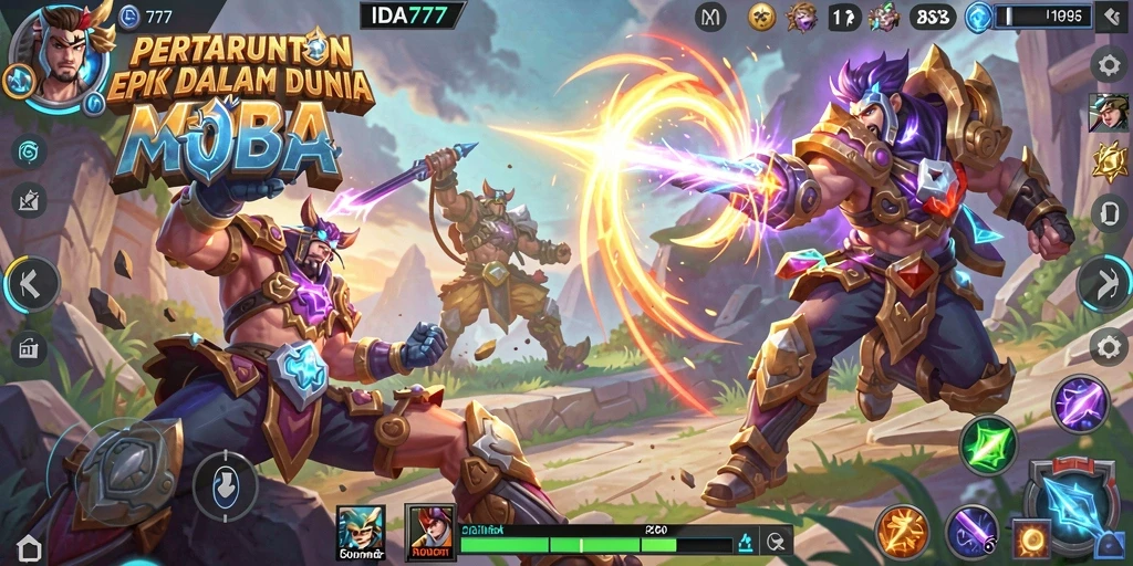 Tampilan menegangkan dari pertempuran di IDA777 MOBA.