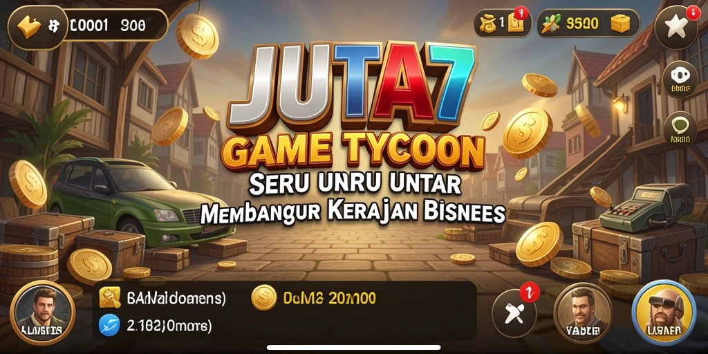 Menampilkan gameplay seru dan strategi membangun kerajaan bisnis di JUTA7.