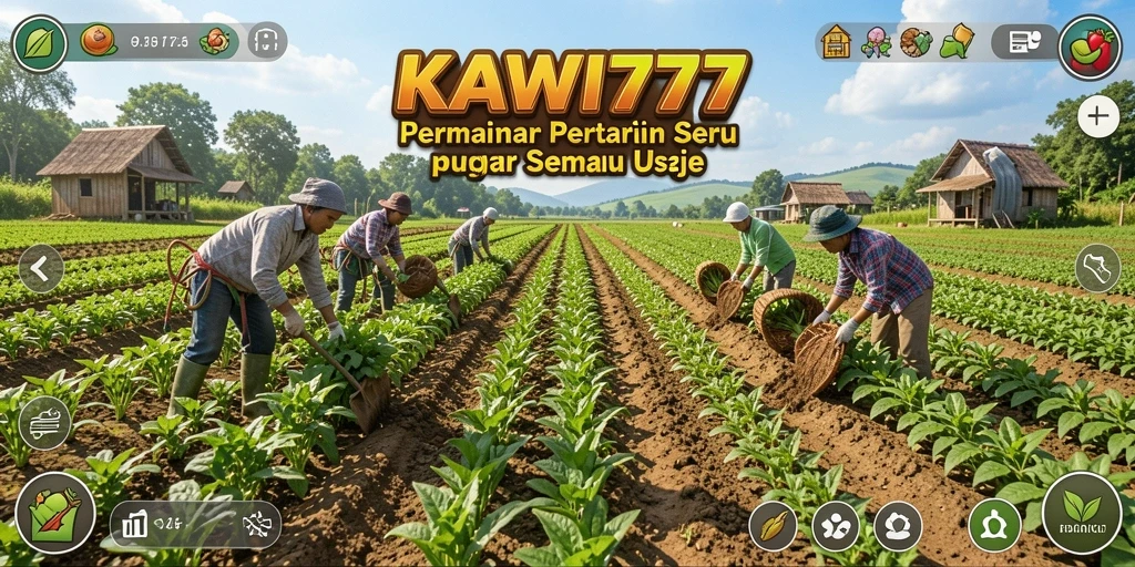 Tampilan gameplay KAWI777 yang memukau saat bertani.