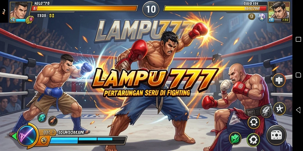 Tampilan seru pertarungan karakter dalam LAMPU777.