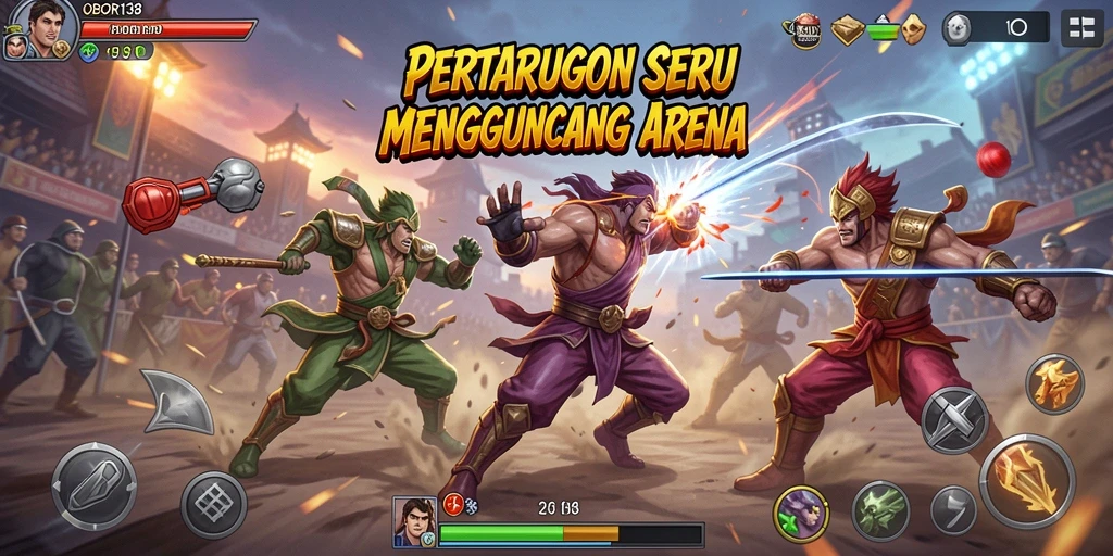 Tampilan gameplay Fighting yang menegangkan dan aksi seru.