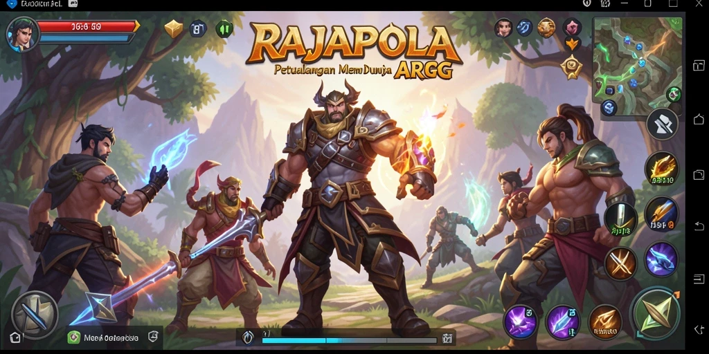 Screenshot dari gameplay RAJAPOLA menampilkan pertarungan yang epik dan grafis yang menakjubkan.