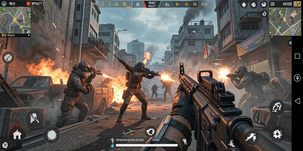 Gameplay seru di RP6677 dengan aksi tembak-menembak yang intens.