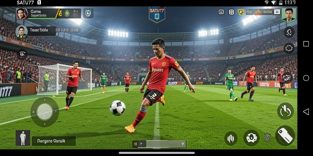 Tampilan gameplay SATU77 yang intens dan kompetitif.