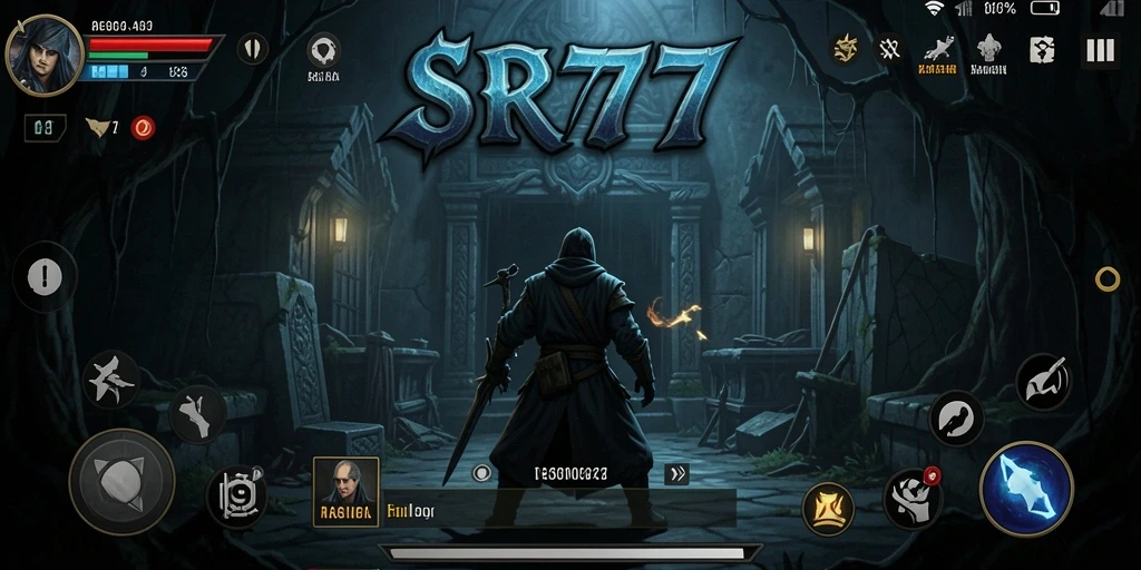 Screenshot gameplay SR777 dengan suasana horor yang mencekam.
